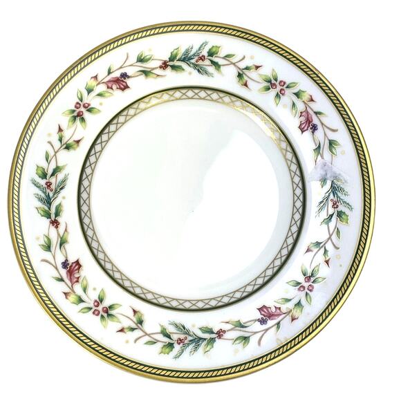 Fitz and Floyd Retired 'Winter Holiday' 6.5" Bread and Butter Plate - Picture 1 of 5